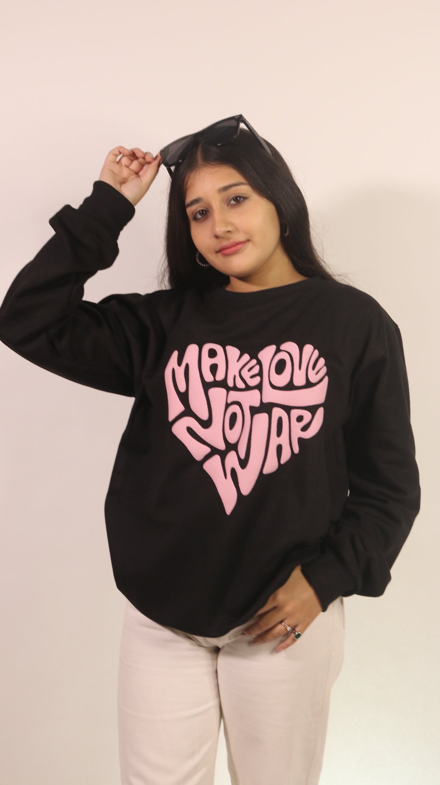 Make love not war sweatshirt