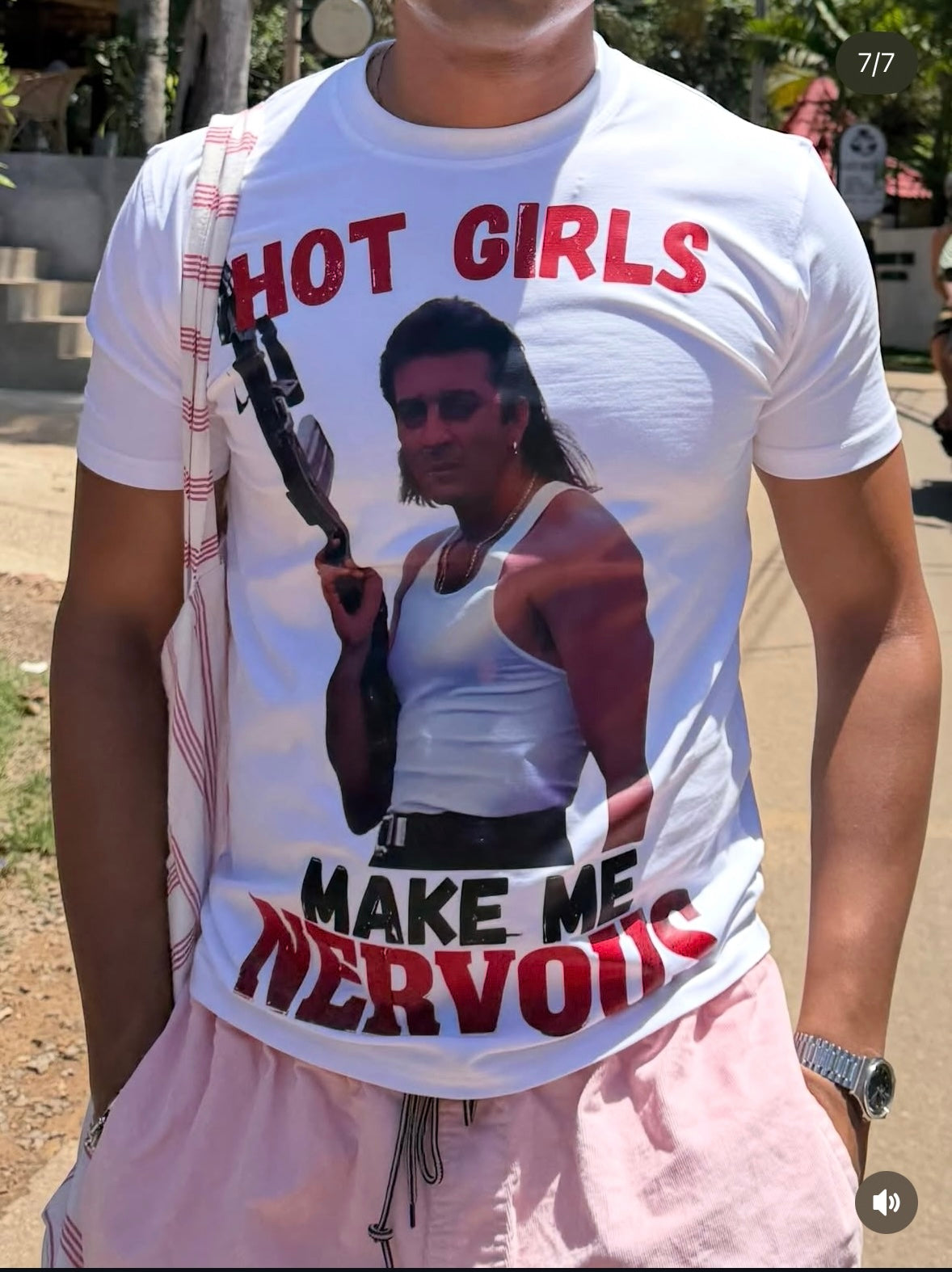 HOT GIRLS MAKE ME NERVOUS REGULAR FIT TEE